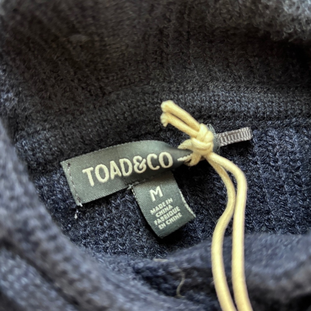 Toad & Co Whidbey Hooded Sweater Dress Navy Blue Wool T1781205 Womens M NWT - Picture 6 of 10